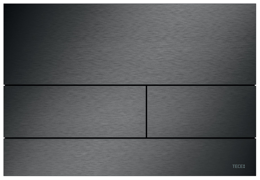 TECEsquare II WC-Betätigungsplatte Metall, Chrom schwarz gebürstet (mit Anti-Fingerprint) 9240846 - Bild 1