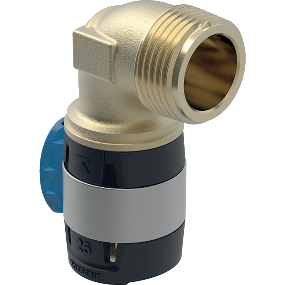 Geberit FlowFit Übergangsbogen 90 Grad mit AG d=16mm (R 3/4) Rotguss+ 620.520.00.1 - Bild 1