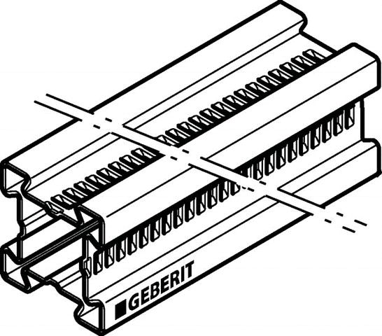 Geberit GIS Profil 3,2x3,2 cm verzinkt 461.000.25.1 in Stangen je 5m (Paket 40m) - Bild 2