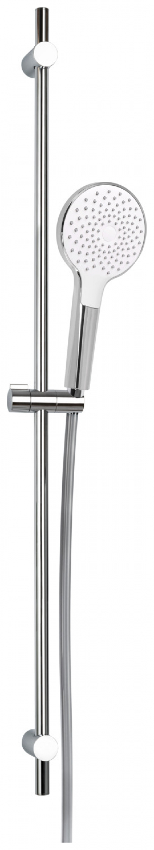 VIGOUR Brausegarnitur individual 2.2 mit Stange 90cm Schlauch, Handbrause rund verchromt - Bild 1