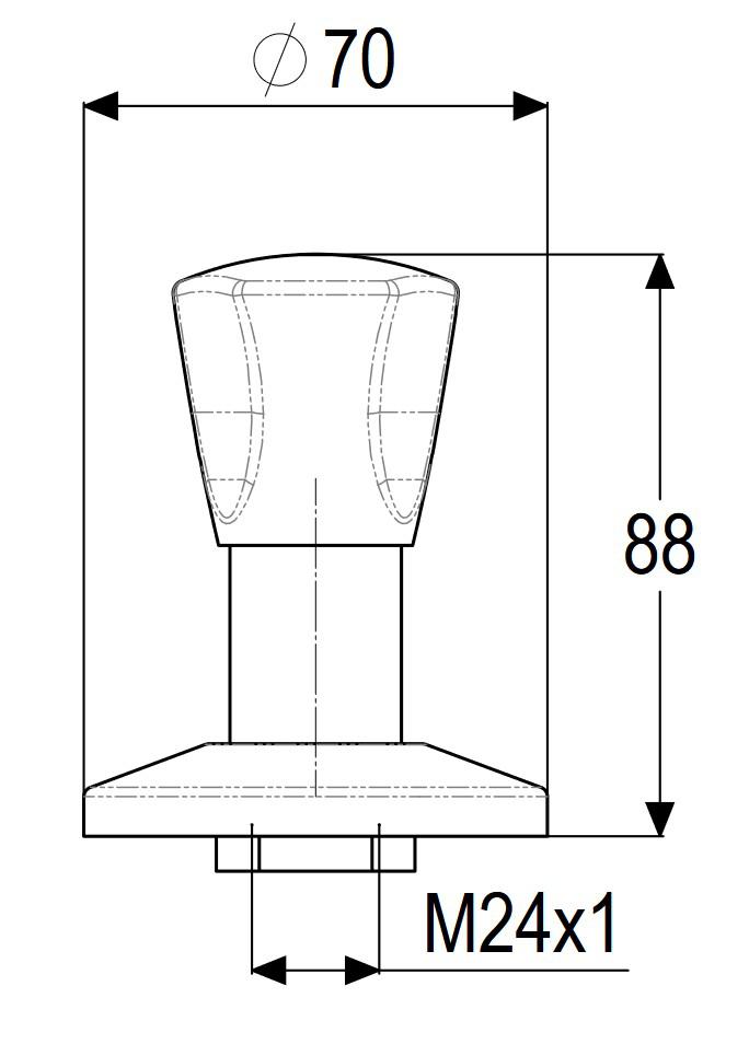 VIGOUR Farbset individual für UP-Ventil kalt, verchromt, mit verstellbarer Verlängerung  - Bild 2