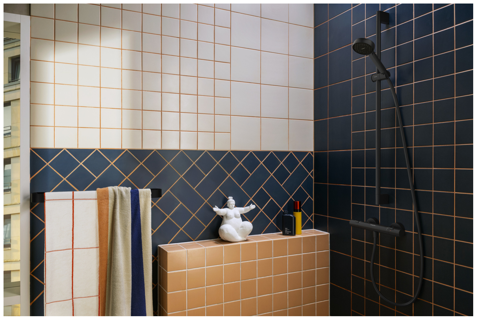 Hansgrohe Brauseset Activera Select S 95 2jet EcoSmart mit Brausestange Typ105 schwarz matt