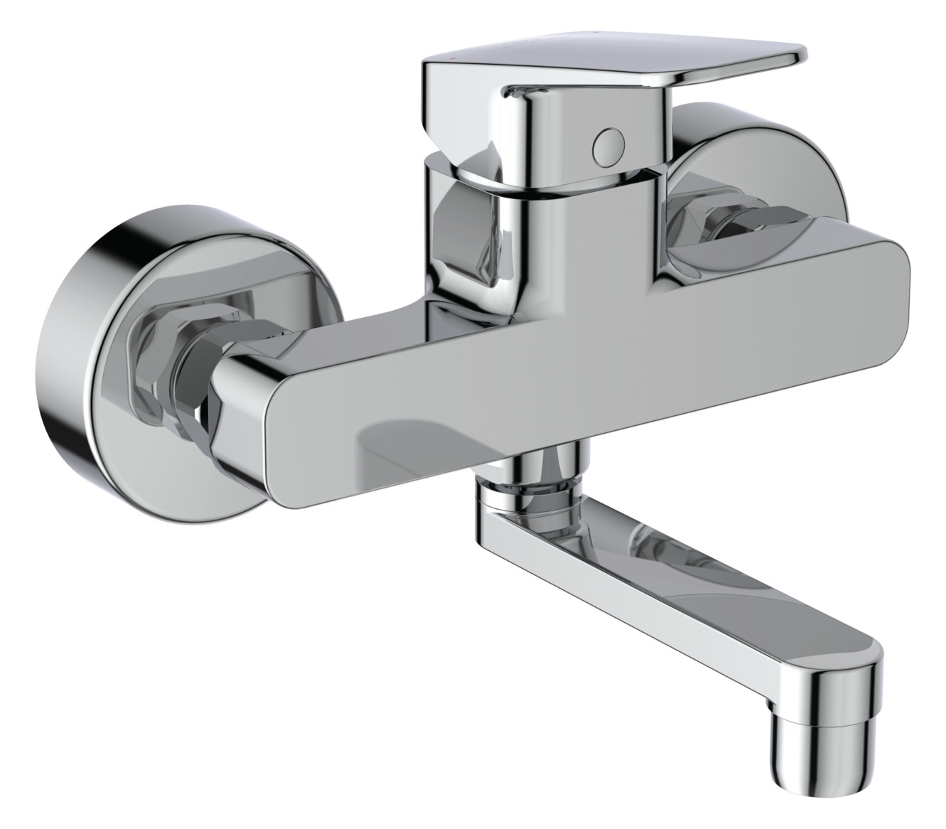 Ideal Standard Ceraplan Niederdruck Wand-Waschtischarmatur Chrom Ausladung 148-153mm BD241AA - Bild 1