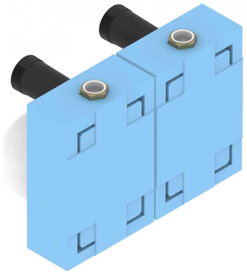 Montageblock DUO Messing, für Allmess Wasserzähler, 3/4'' IG - Bild 2