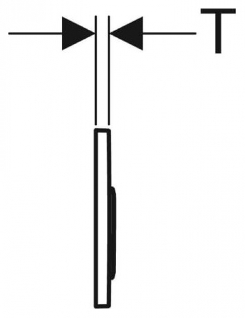 Geberit Omega20 Betätigungsplatte 2-Mengen hgl.verchromt/mattchrom/hgl.verchromt 115.085.KH.1 - Bild 3