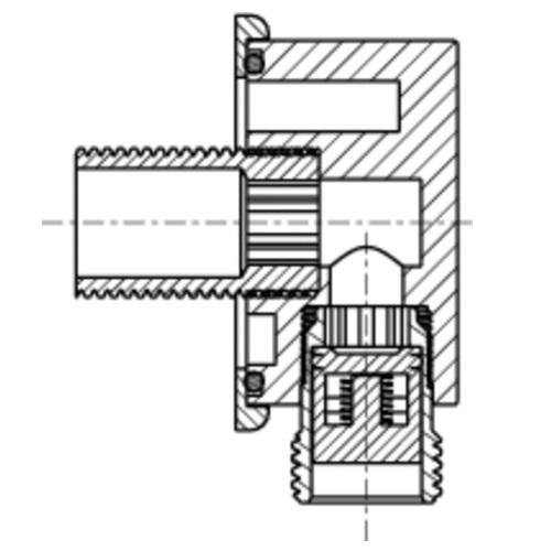 Nikles Wandanschlussbogen Techno Quadro 1/2 '' verchromt inkl. Rücklaufverhinderer  NIKTECQWABN - Bild 2