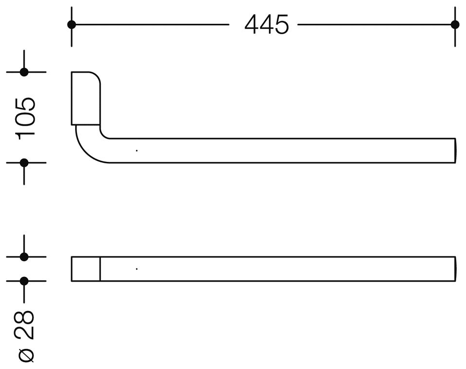 HEWI Serie 477 Handtuchhalter einarmig reinweiß 477.09.200.99 - Bild 2