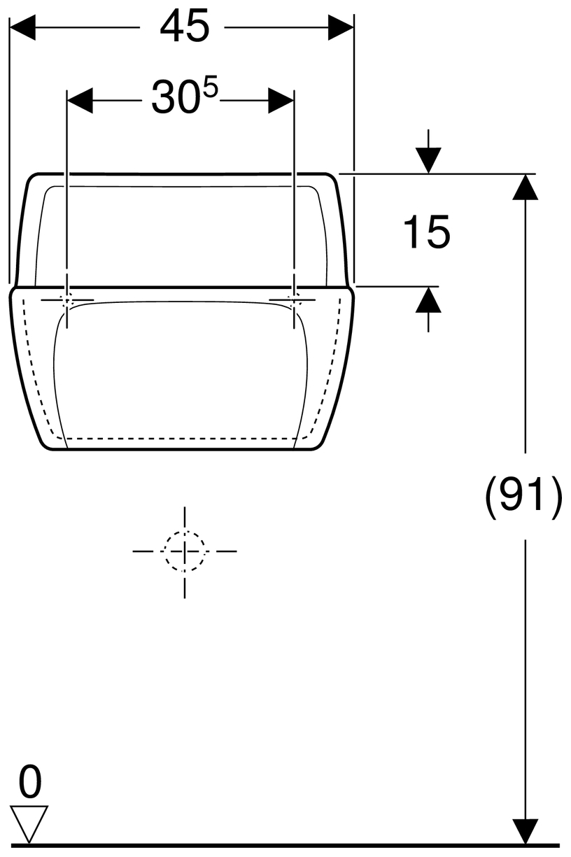 Geberit Publica Ausgussbecken 45x36x33,5cm ohne Überlauf weiß 367200000 - Bild 4