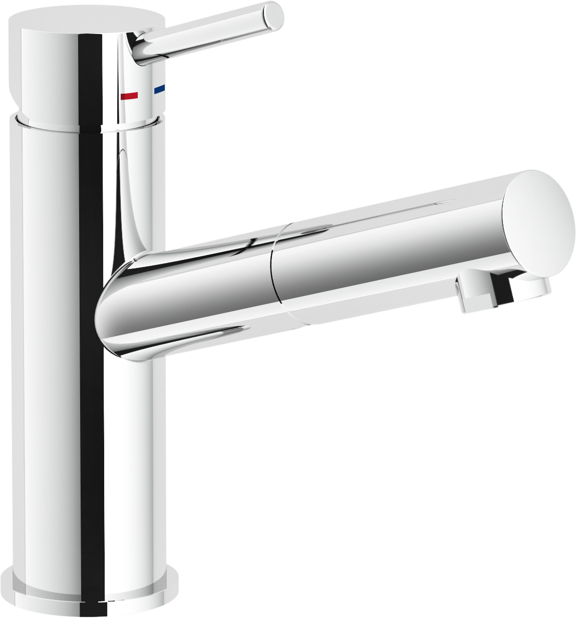 Einhand-Waschtischbatt.Live m.Ablaufgar. Push u.Auszugsbrause verchromt Nobili - Bild 1