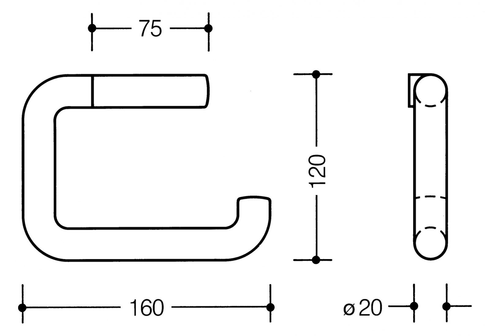 HEWI Serie 477 WC-Papierhalter reinweiß 477.21.100.99 - Bild 2