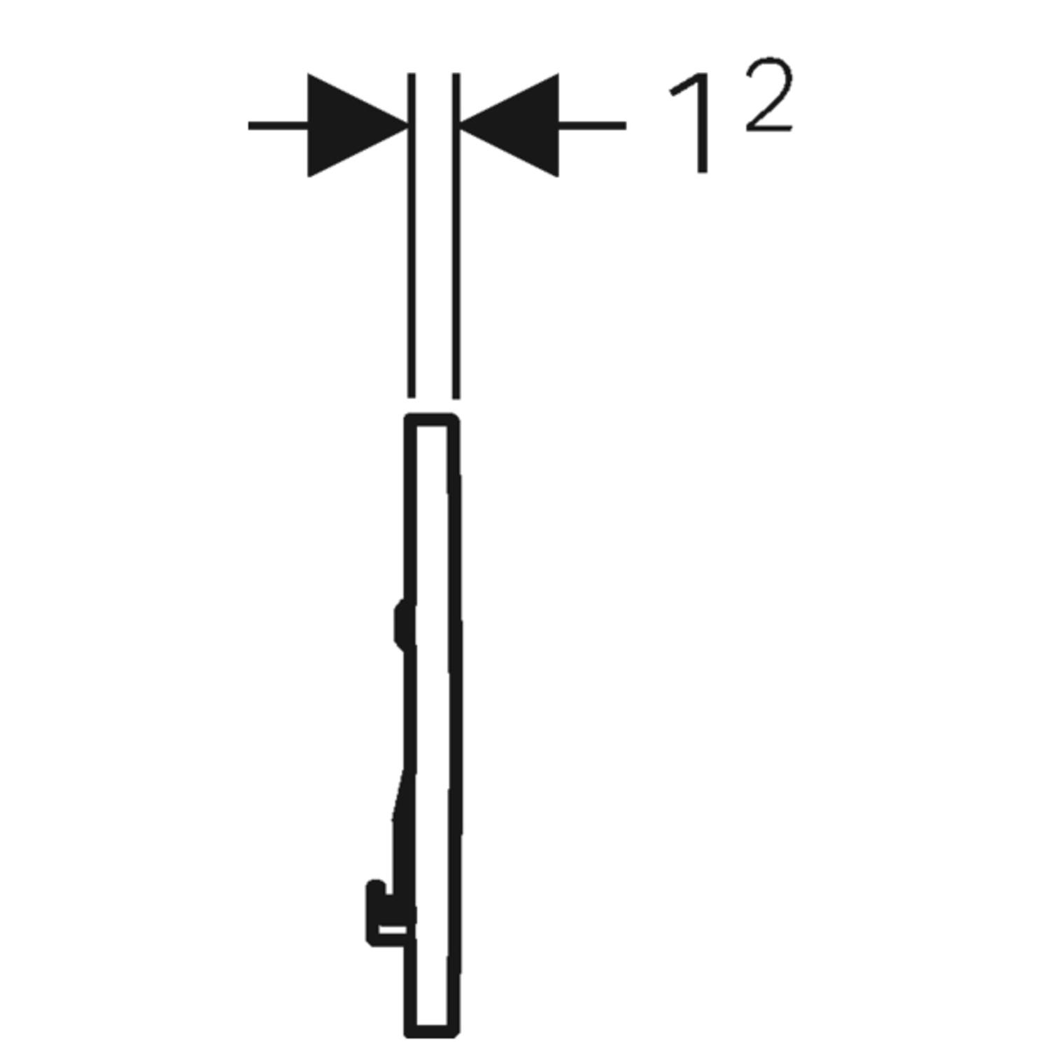 Geberit Sigma30 Betätigungsplatte Spül-Stopp weiß/hgl.verchrom/weiß 115.893.KJ.1 - Bild 3