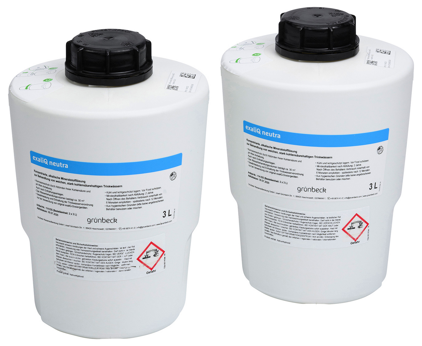 Grünbeck Mineralstofflösung exaliQ neutra 2x 3 Liter Flasche 114035 (Nachfolger EXADOS-blau) - Bild 1