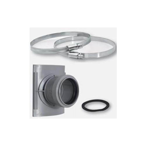 Airfit Sattel-Abzweig DN 100 x 90 mit Dichtring und 2 Edelstahl-Befestigungsschellen 28119SA - Bild 3