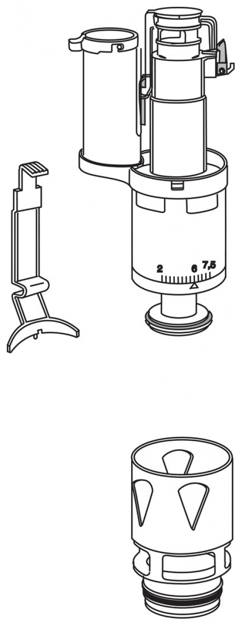 MEPA Ablaufventil-Set 590740, für UP-Spülkasten Sanicontrol Typ B21 - Bild 1