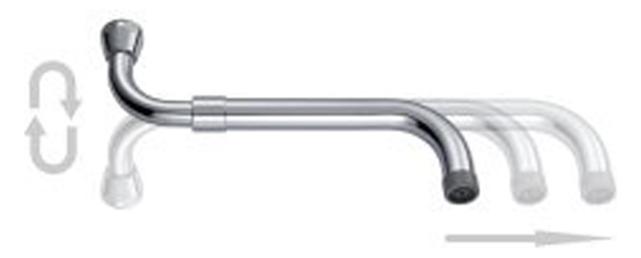 NEOPERL Universal S-Auslauf ausziehbar Laminar verchromt, 3/4'', 200-300mm
