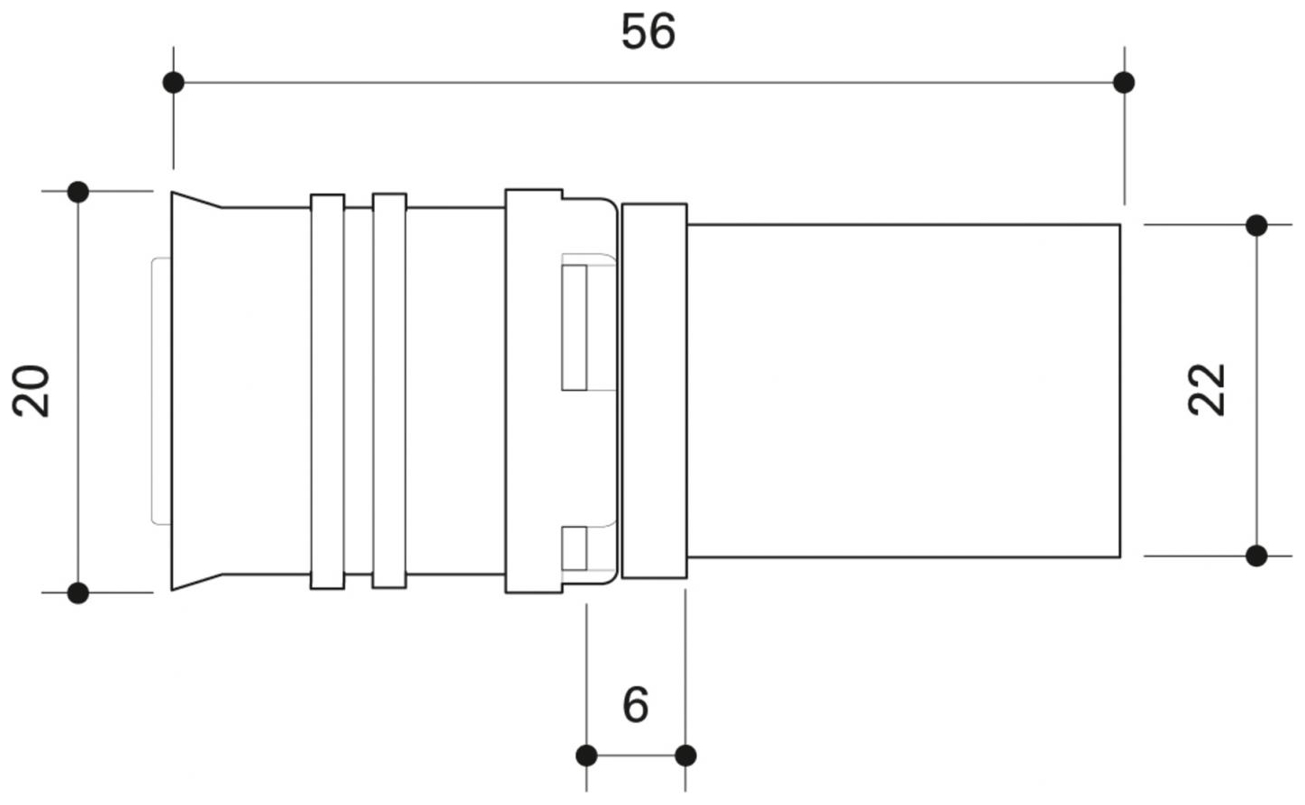 CONEL Connect MV2 Übergang für Metallrohr 20x22 mm Kupfer/Edelstahl - Bild 2