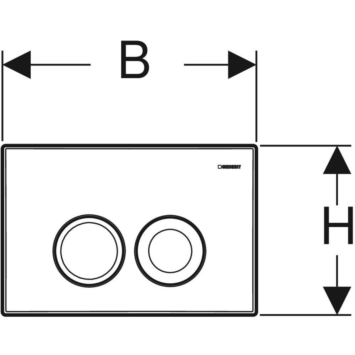 Geberit Delta25 Betätigungsplatte für 2-Mengen-Spülung weiß-alpin 115.125.11.5 - Bild 2