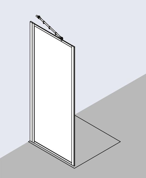 Kermi Nova 2000 Seitenwand TWD 700 x 1850 mm Kerolan Fontana silber mattglanz N2TWD0701811K - Bild 2