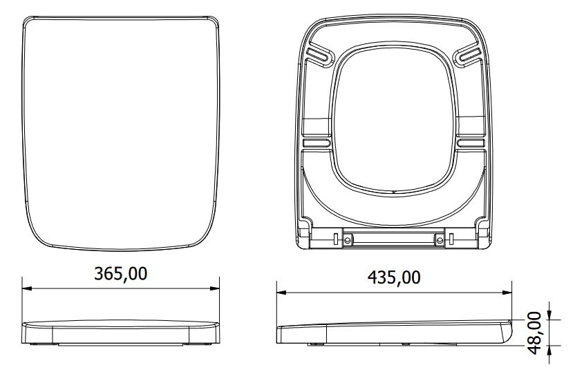 VIGOUR WC-Sitz derby plus semi DEPSIW70 weiss, mit Scharnierwelle und Winkelpuffer, abnehmbar - Bild 6