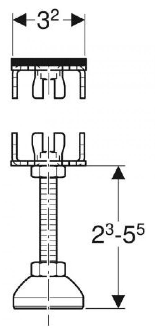 Geberit GIS Fußstütze für Wannenverkleidung 461.805.00.1 - Bild 2