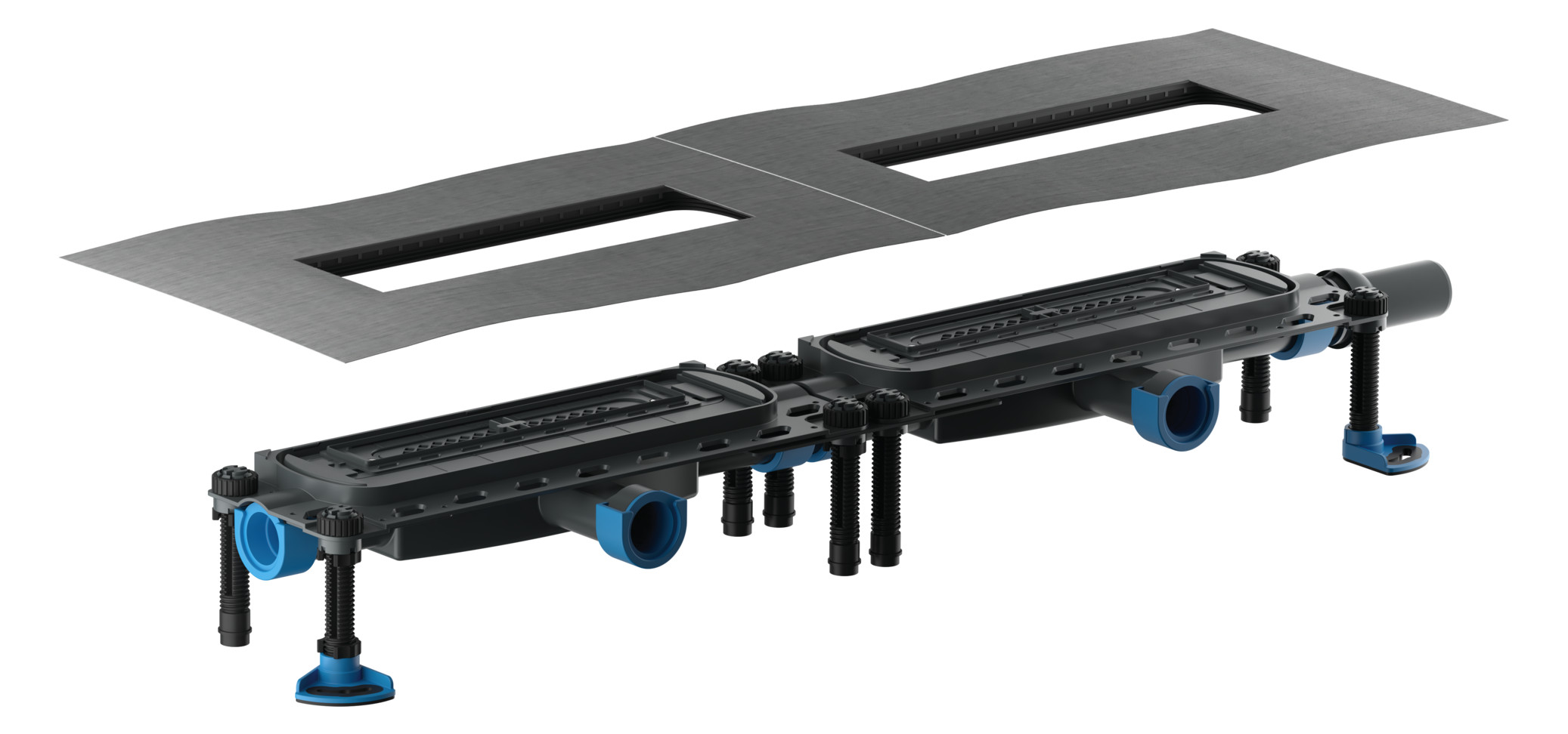 DALLMER Ablaufgehäuse DallFlex 2.0 DUO Plan 570055, DN 40, für CeraWall Duo und CeraFloor Duo