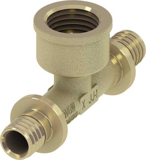 TECEflex T-Stück 32 mm x 1'' IG x 32 mm Messing 769532 - Bild 1