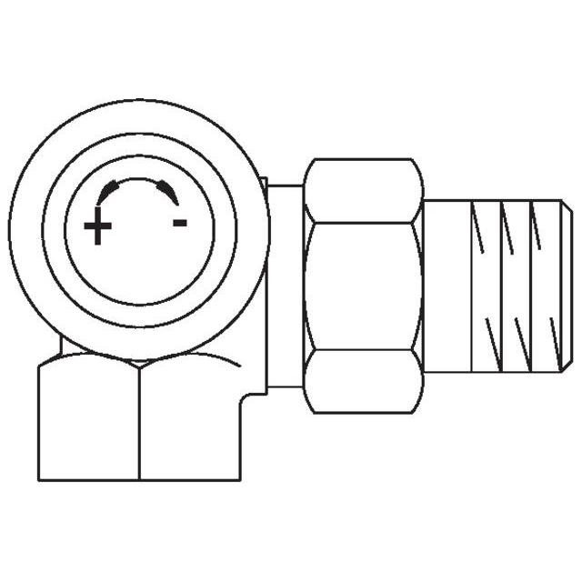 Oventrop Thermostatventil AV 9 DN 15, R 1/2, PN 10, Winkeleck links 1183472 - Bild 3