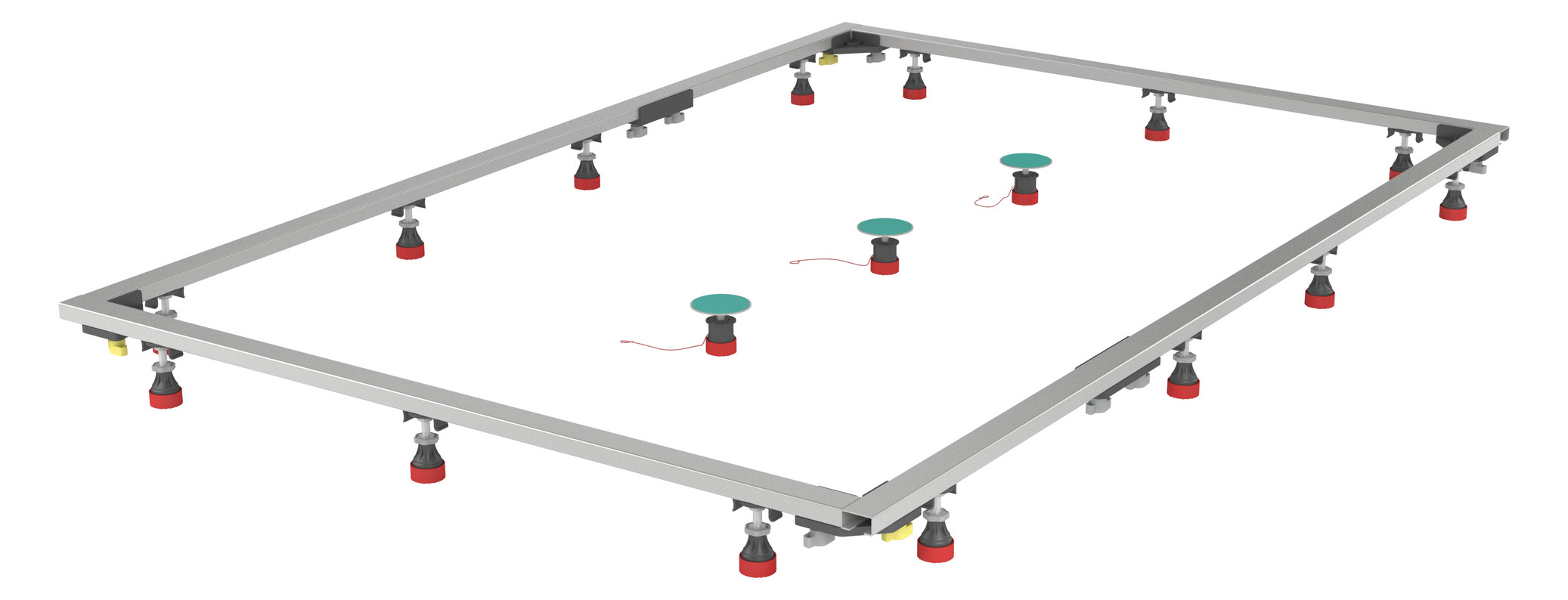 MEPA Montagerahmen 70x70-120x180cm für Mineralgusswannen super/extraflach, Höhe 5,5-19cm - Bild 1