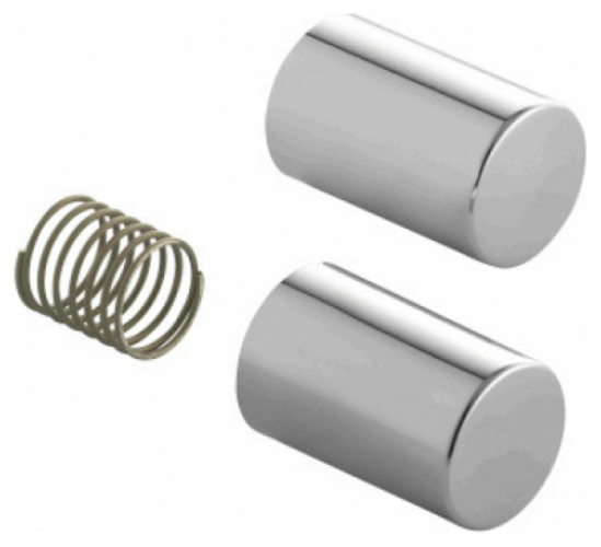Druckknopf und Feder verchromt 44001726, für Unterputz-Umstellung Eichelberg,VIGOUR derby und Cosima - Bild 1