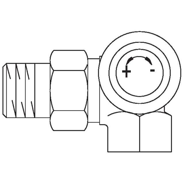 Oventrop Thermostatventil AV 9 DN 15, R 1/2, PN 10, Winkeleck links 1183472 - Bild 2