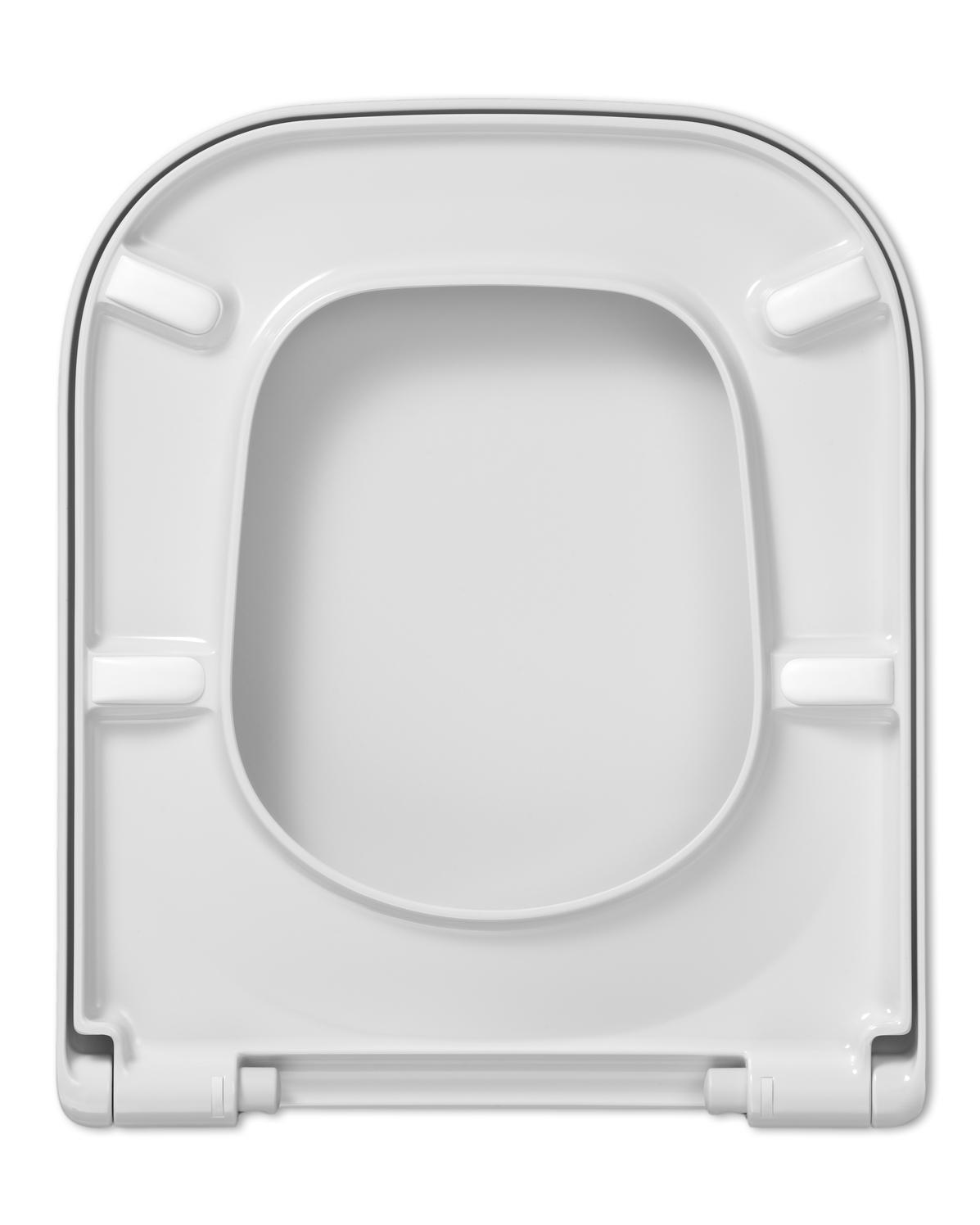 VIGOUR WC-Sitz derby DESIAS weiss mit Edelstahlscharnieren, abnehmbar, mit Absenkautomatik - Bild 2