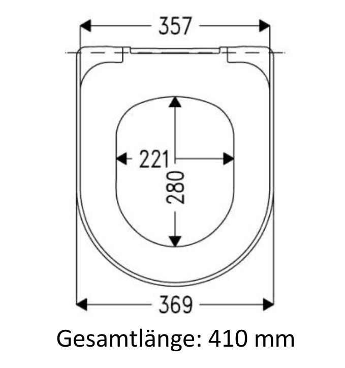 VIGOUR WC-Sitz clivia CLIVSIASOS weiss, abnehmbar, mit Absenkautomatik, für spülrandlose WC - Bild 3