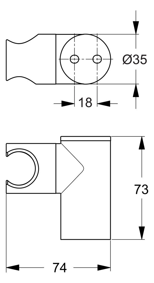 Ideal Standard Brausehalter IDEALRAIN PRO schwenkbar Chrom B9847AA - Bild 2