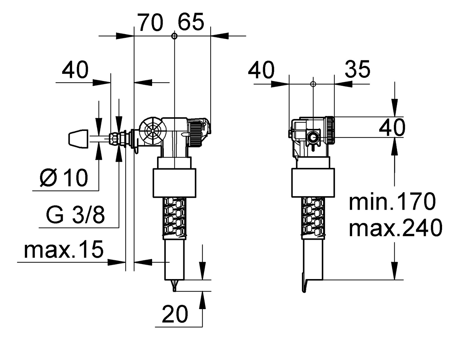 GROHE Füllventil DN15 37095000 - Bild 2