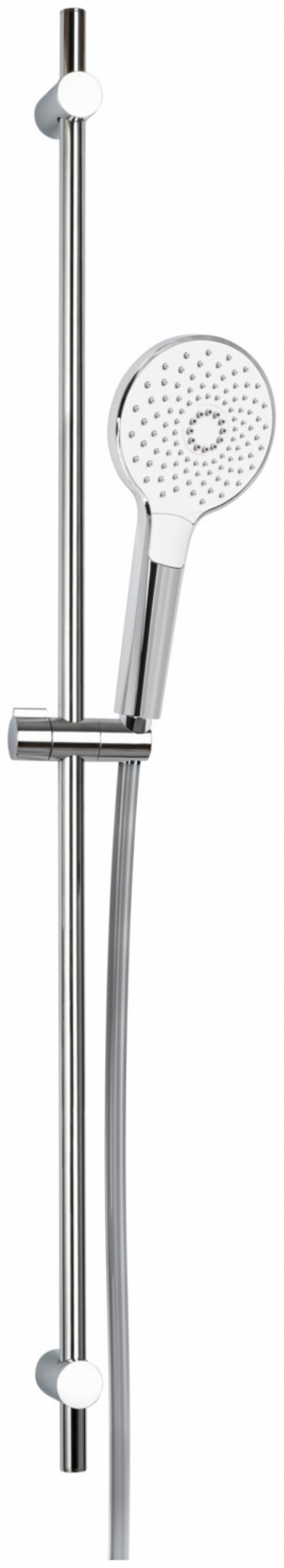 VIGOUR Brausegarnitur individual .2.2 mit Stange 90cm Schlauch, Handbrause rund verchromt - Bild 1