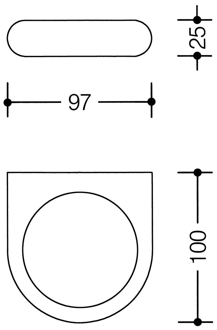 HEWI Serie 477 Halter 100 mm tief reinweiß 477.00.100.99 - Bild 2