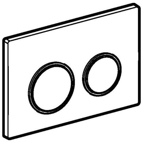 Geberit Kappa21 Betätigungsplatte 2-Mengen weiß/hgl.verchromt/weiß 115.240.KJ.1 - Bild 2