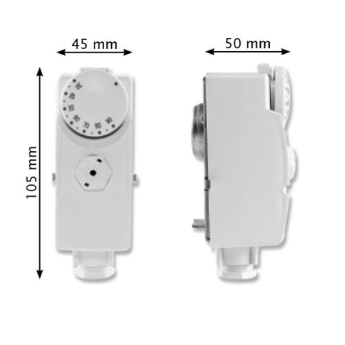Rohranlegethermostat CAT 30-90°C, 230V, mit Außenskala, Spannband und Arretierung der Temperatur - Bild 2