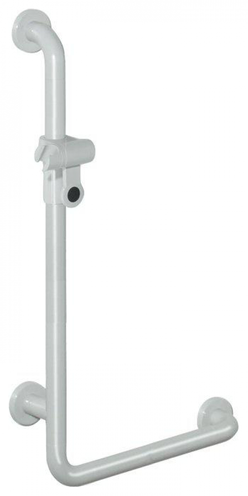 HEWI Serie 801 Winkelgriff mit Brausehalter H1100 mm B 600 mm reinweiß 801.33.210.99 - Bild 1