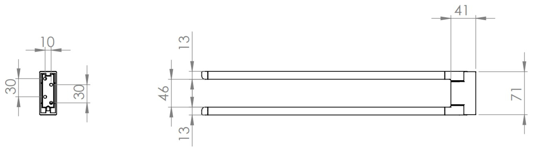 VIGOUR Handtuchhalter derby V3 450 mm 2-armig senkrecht schwenkbar schwarzmatt