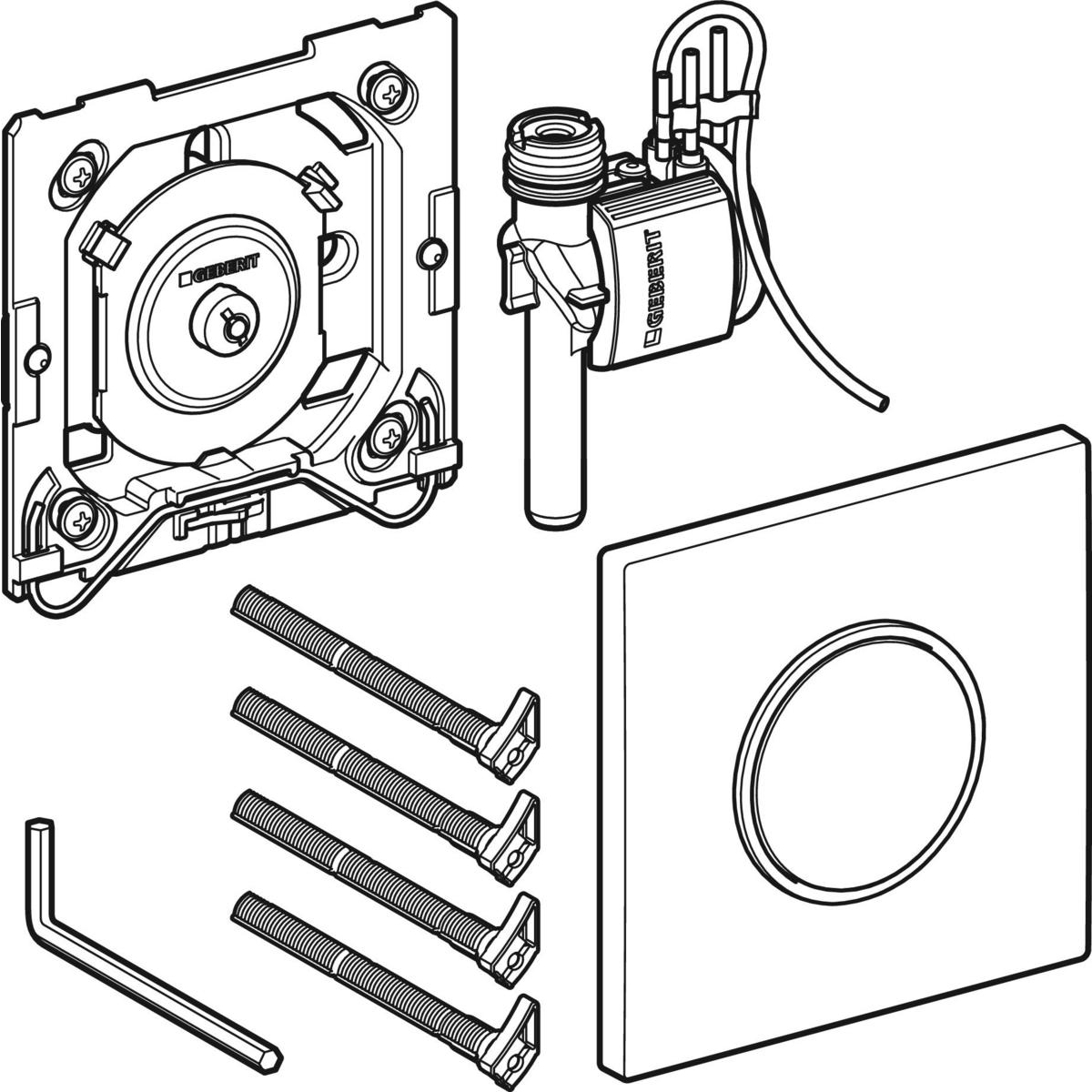 Geberit Urinalsteuerung mit pneumatischer Spülauslösung Typ 10 weiß 116.015.KJ.1 - Bild 3