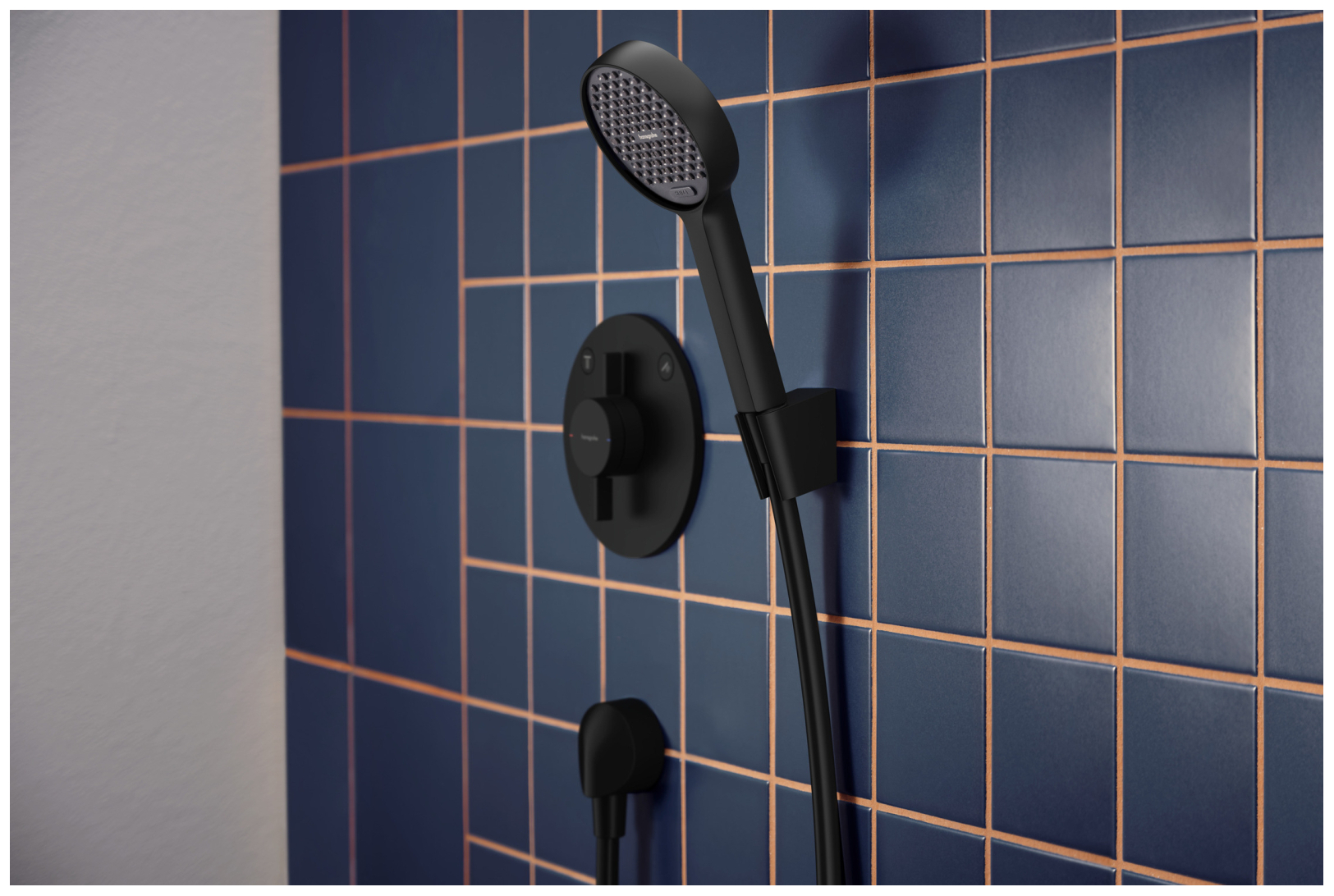 Hansgrohe Brausehalterset Activera Select S 95 2jet EcoSmart Schlauch 1250mm matt schwarz