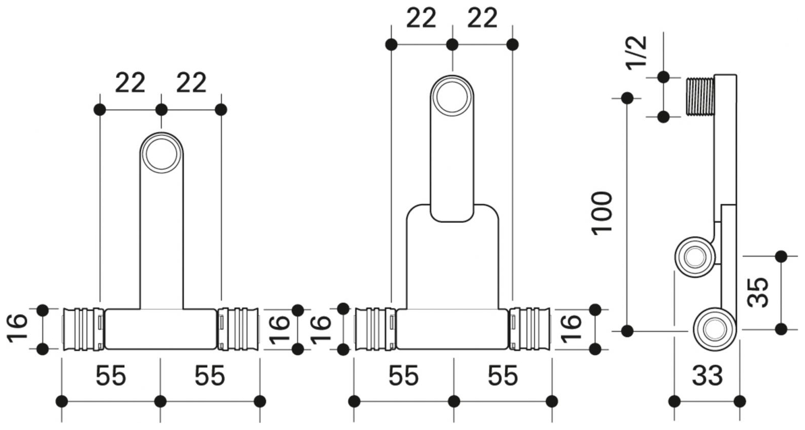 CONEL Connect MV2 Heizkörperanschluss-Set unten 16 mm x 1/2'' AG - Bild 2