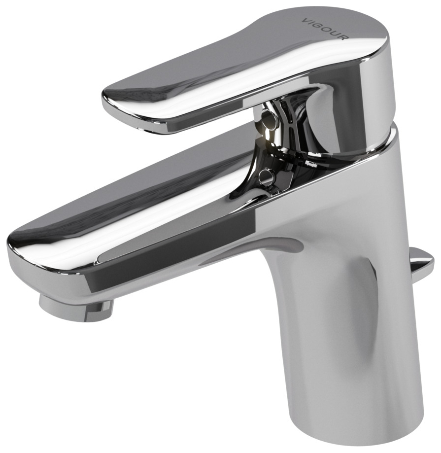 VIGOUR Einhand-Niederdruck-Waschtischbatterie derby V3 mit Ablaufgarnitur verchromt