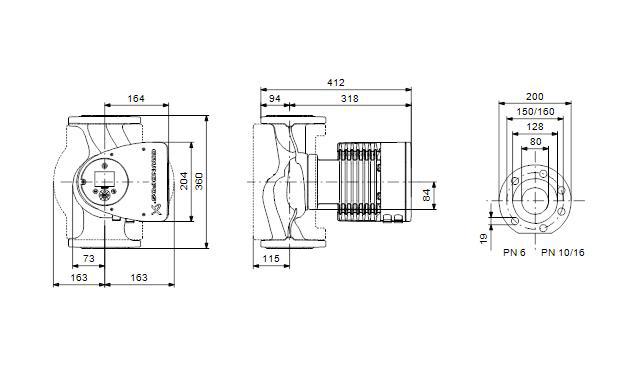 Grundfos MAGNA3 80-40F Hocheffizienz-Umwälzpumpe DN 80 BL 360 mm 97924686 - Bild 2
