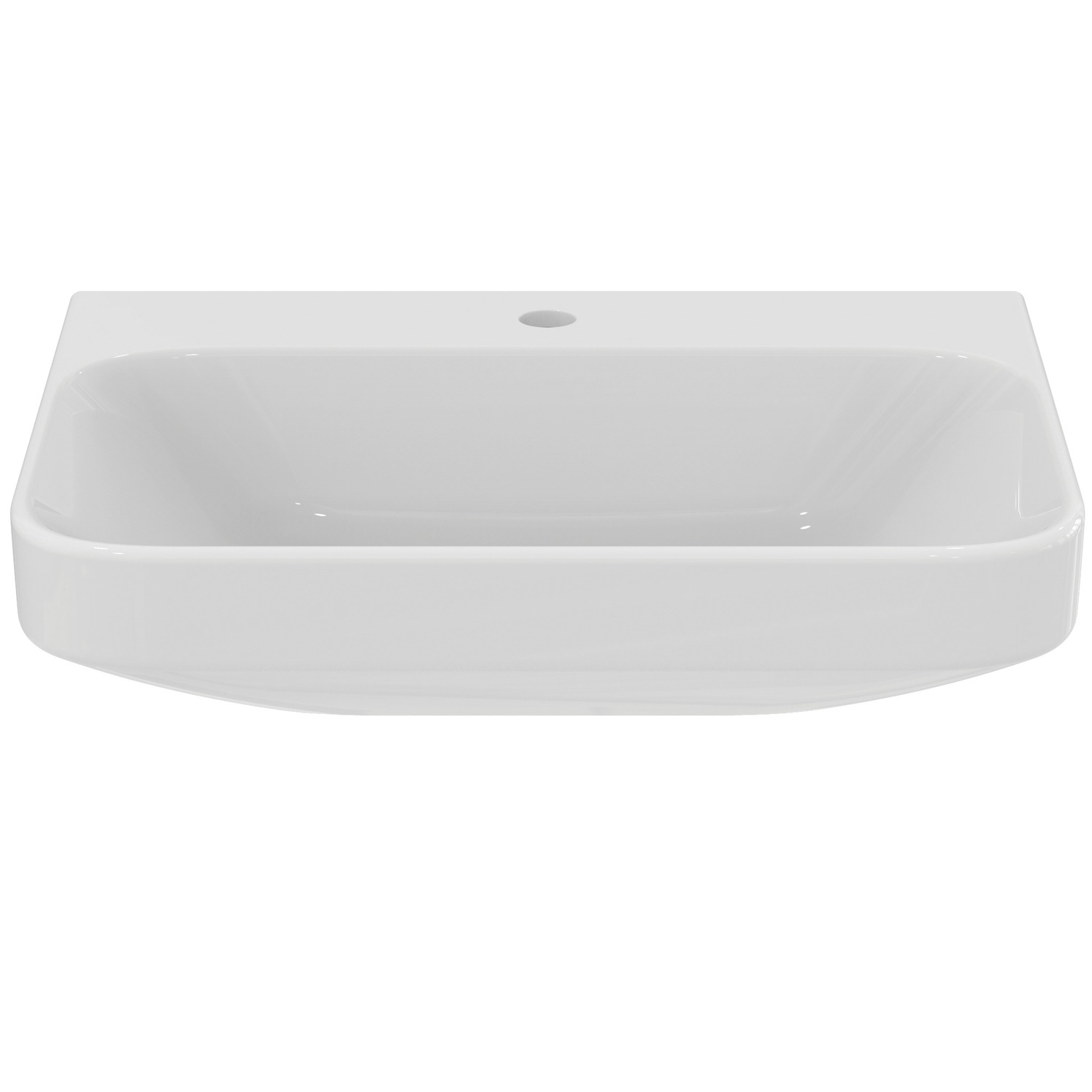 VIGOUR Waschtisch derby V3 plus 60x48cm PflegetectPlus weiss ohne Überlauf, mit Hahnloch