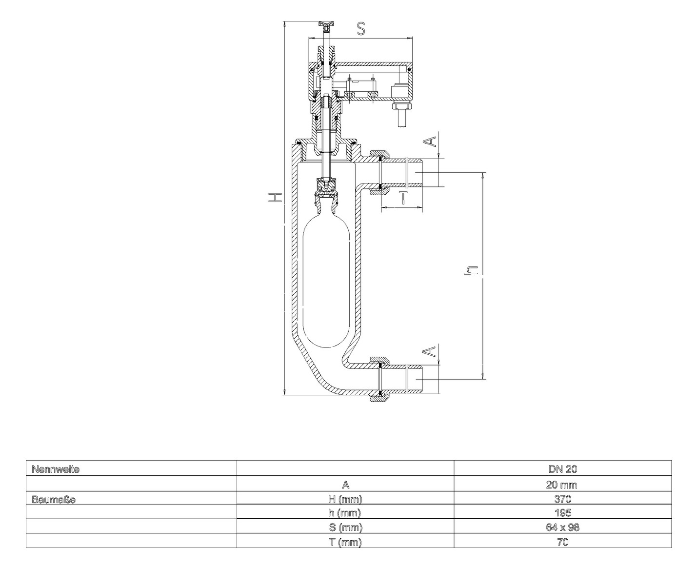 SYR Wasserstandbegrenzer DN 20 Typ 933.2 ohne Verriegelung mit Anschlußkabel 2,5 Meter 0933.20.001 - Bild 2