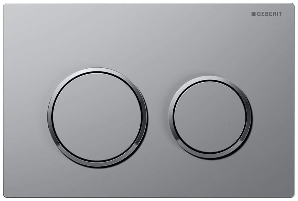 Geberit Betätigungsplatte Omega20 2-Mengen mattchrom-lackiert/beschichtet/glanzchrom 115.085.JQ.1 - Bild 1