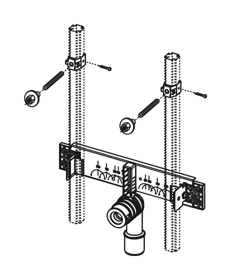 TECEprofil Anschlusseinheit für Waschtisch mit vormontierten Anschlussbogen 9020033 - Bild 2