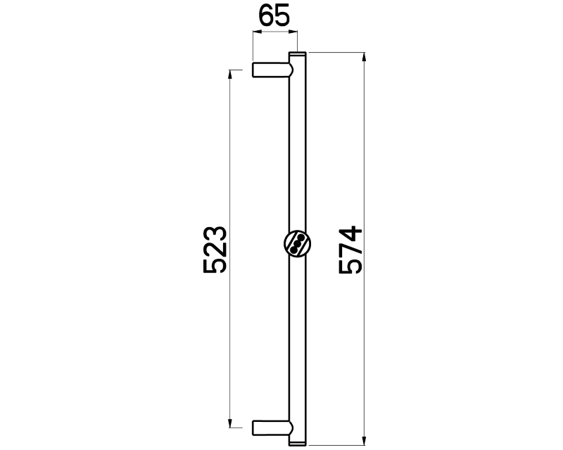 Nikles Brausestange Techno Twist 60cm  verchromt